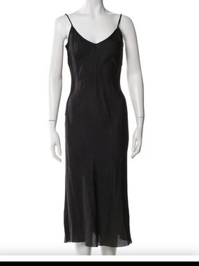 JOHN PATRICK ORGANICS SILKY MIDI SLIP DRESS xl